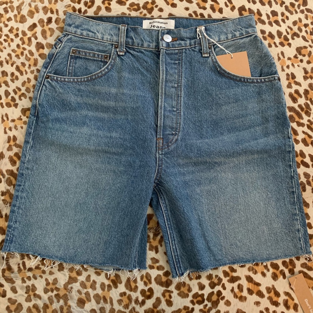 Reformation high waisted denim shorts NEW W/ TAGS